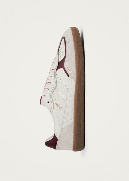 Tb.490 Rife Grain White Burgundy Leather Sneakers