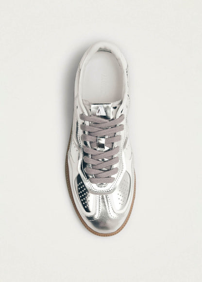 Tb.490 Rife Shimmer Silver Cream Leather Sneakers