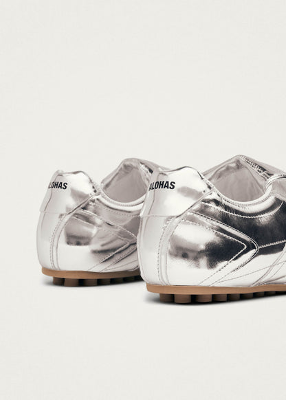 Tb.99 Silver Leather Sneakers