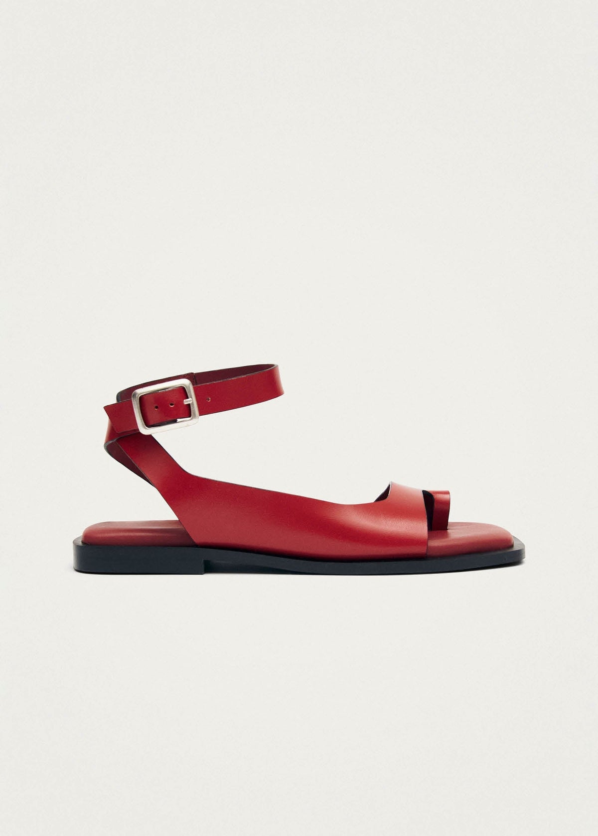 Tebas Red Leather Sandals