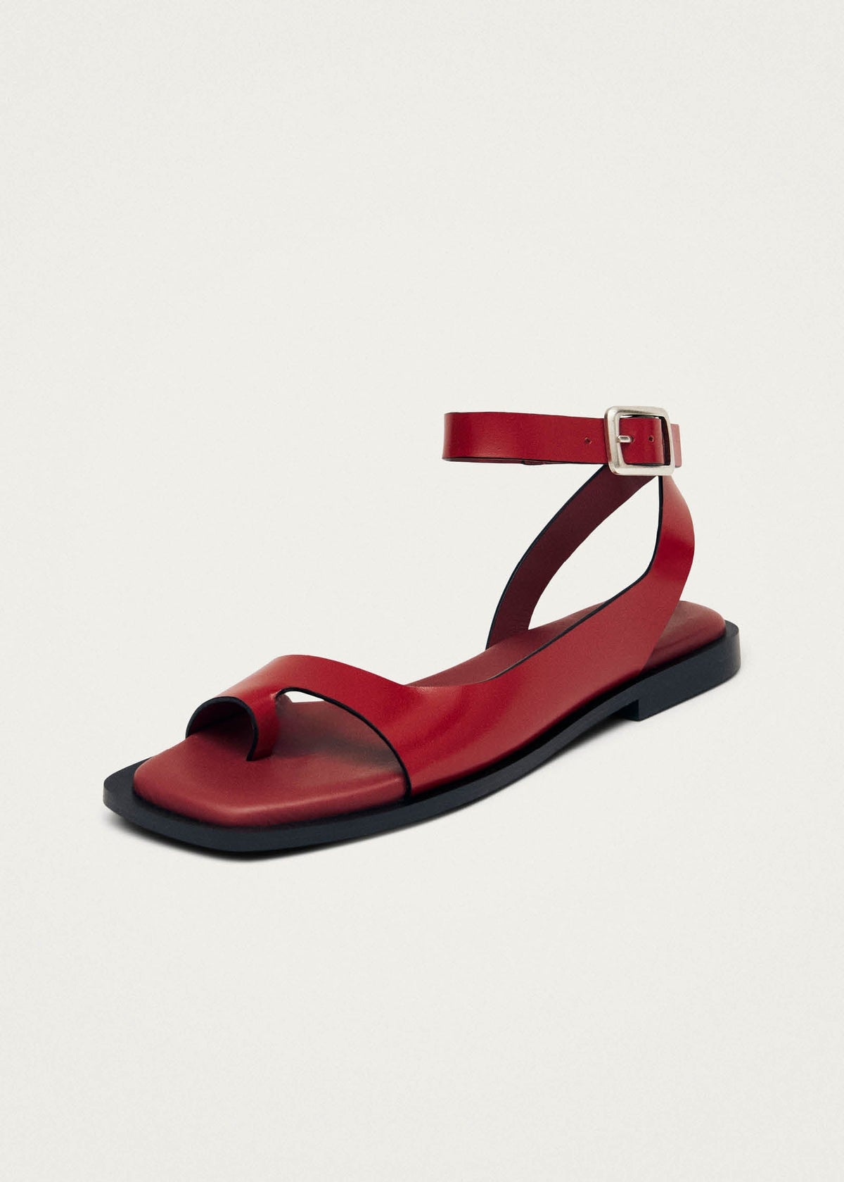 Tebas Red Leather Sandals